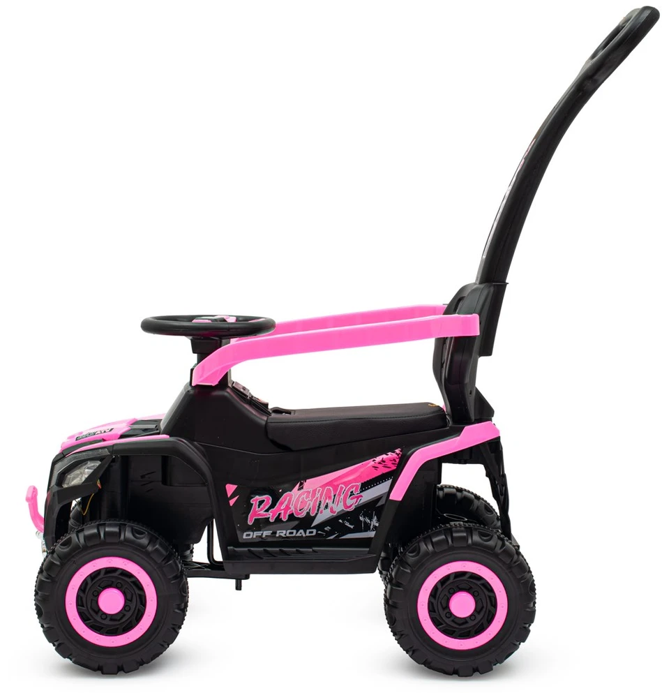 Baby Mix Ruggy elektrinis paspirtukas su vairavimo rankena, rožinis