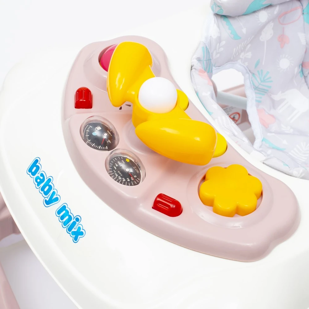 BABY MIX VAIKŠTYNĖ SU SILIKONINIAIS RATUKAIS, Rožinis