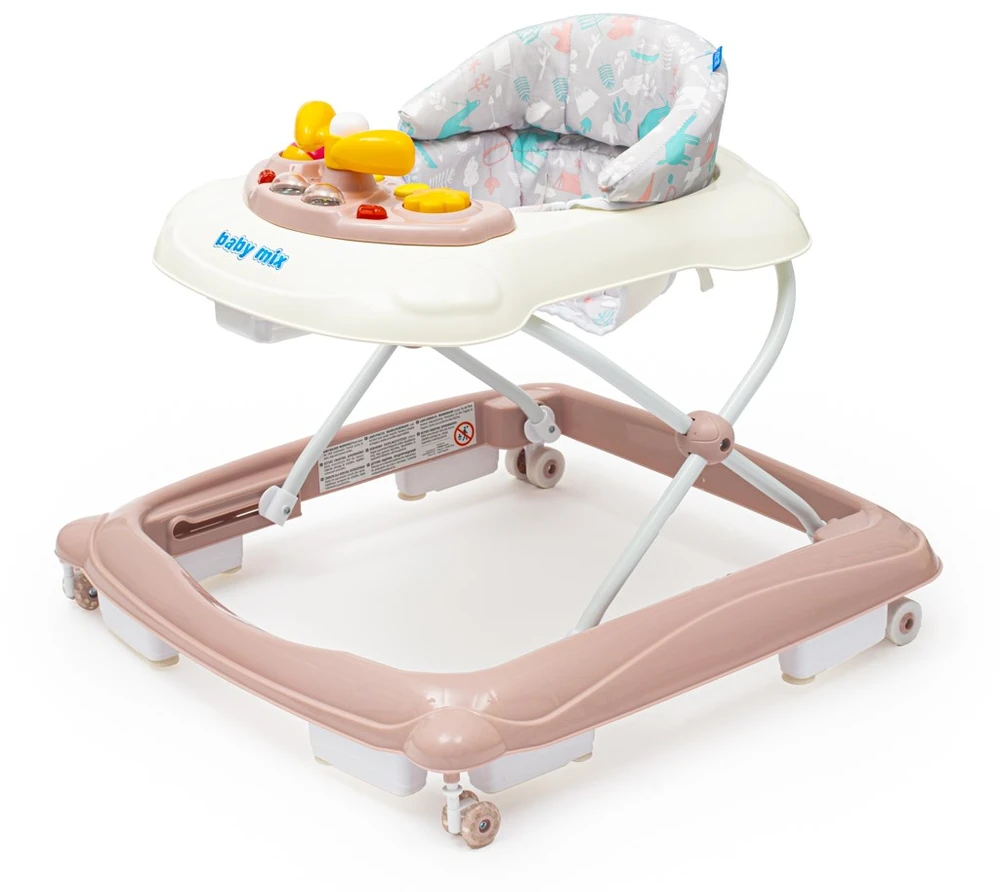 BABY MIX VAIKŠTYNĖ SU SILIKONINIAIS RATUKAIS, Rožinis