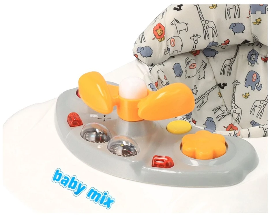 BABY MIX VAIKŠTYNĖ SU SILIKONINIAIS RATUKAIS, Pilkas