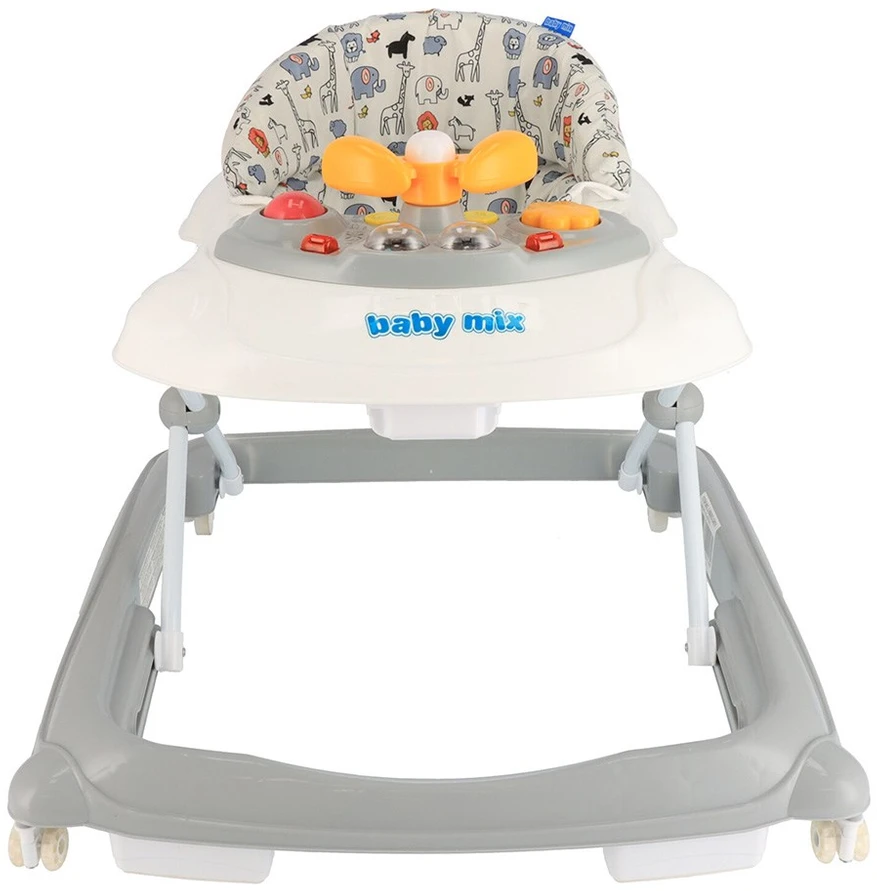 BABY MIX VAIKŠTYNĖ SU SILIKONINIAIS RATUKAIS, Pilkas