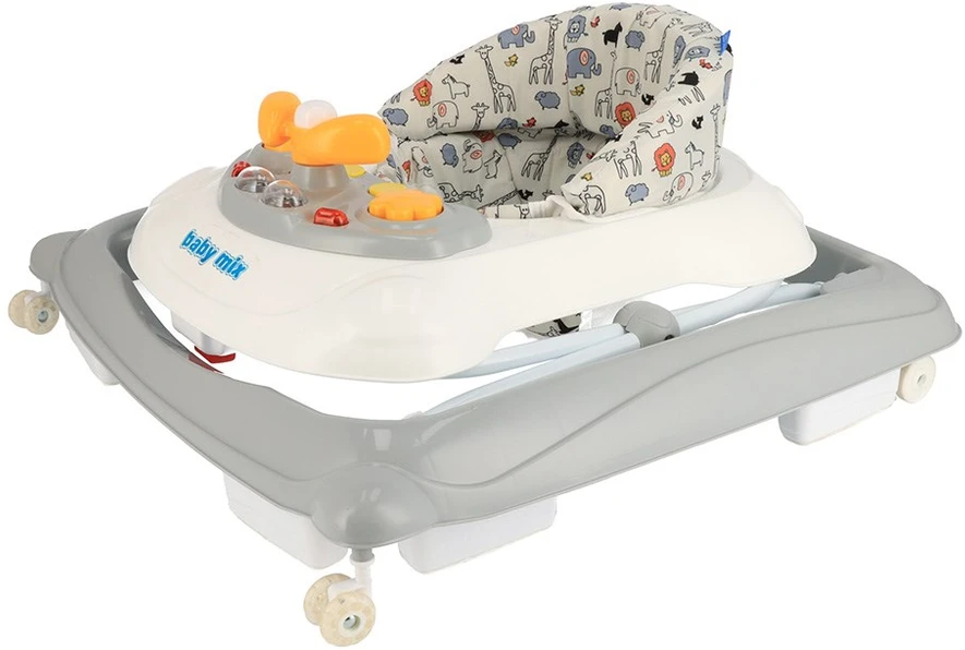 BABY MIX VAIKŠTYNĖ SU SILIKONINIAIS RATUKAIS, Pilkas