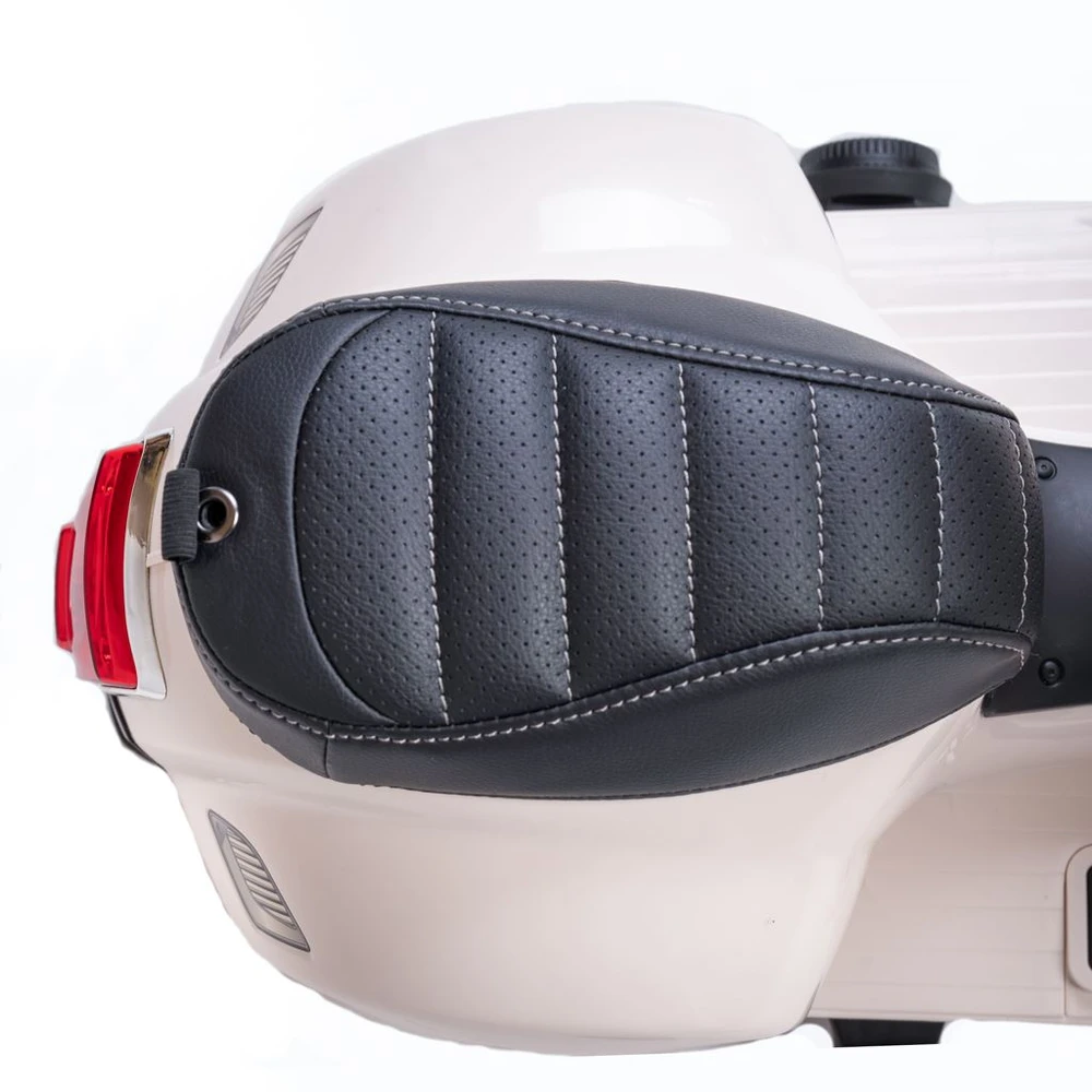 Baby Mix Vespa baltas elektrinis vaikiškas motociklas