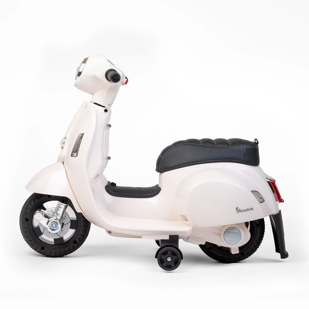 Baby Mix Vespa baltas elektrinis vaikiškas motociklas