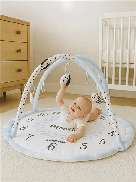 Baby Mix Žaidimų pledas kūdikiams, mišrus, baltas, dydis (0-3 mėn.)