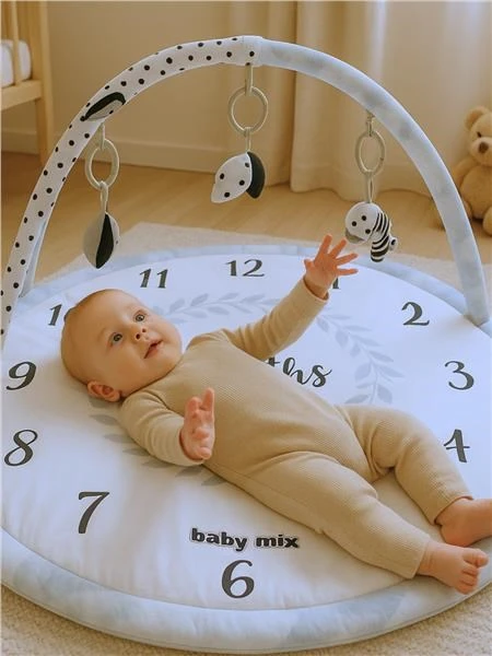 Baby Mix Žaidimų pledas kūdikiams, mišrus, baltas, dydis (0-3 mėn.)