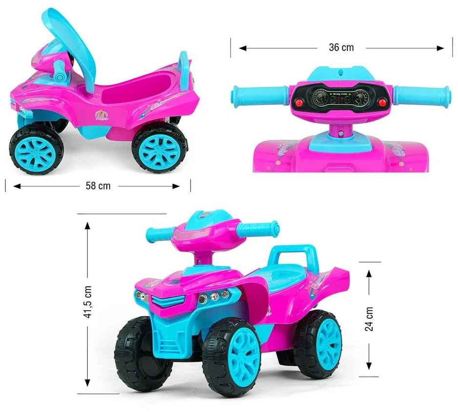 Paspiriama mašinėlė Milly Mally Monster Pink, rožinė