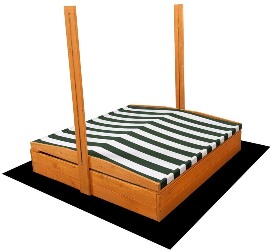 Baldakimas vaikų medinei smėlio dėžei Baby Mix 120x120 cm žaliai balta