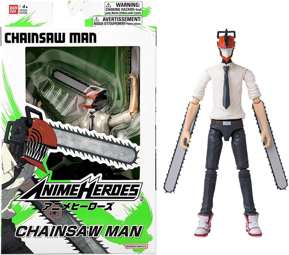 ANIME HEROES grandininis pjūklas Man figūrėlė su priedais, 16 cm - grandininis pjūklas Man