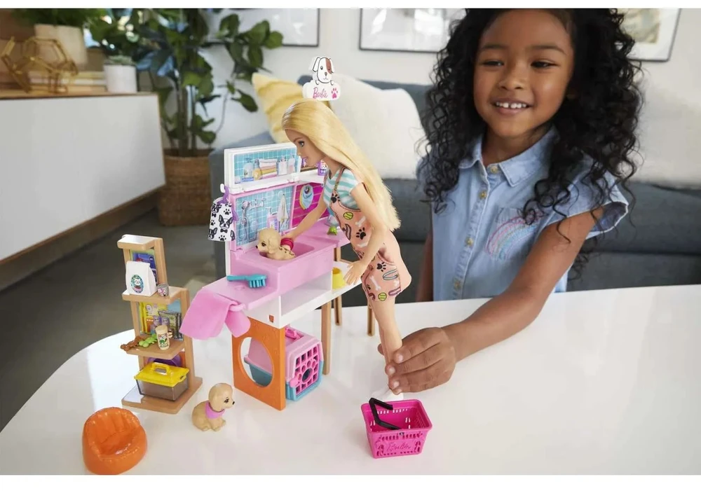 Barbie lėlių žaidimų rinkinys Gyvūnėlių butikėlis GRG90 Mattel