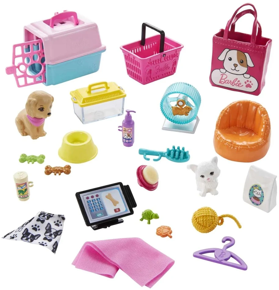 Barbie lėlių žaidimų rinkinys Gyvūnėlių butikėlis GRG90 Mattel