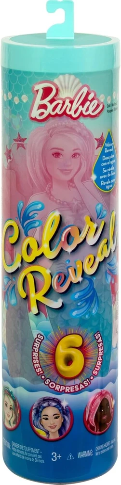 Mattel BARBIE COLOR REVEAL undinės siurprizų rinkinys, giliųjų vandenų serija (HRK12)