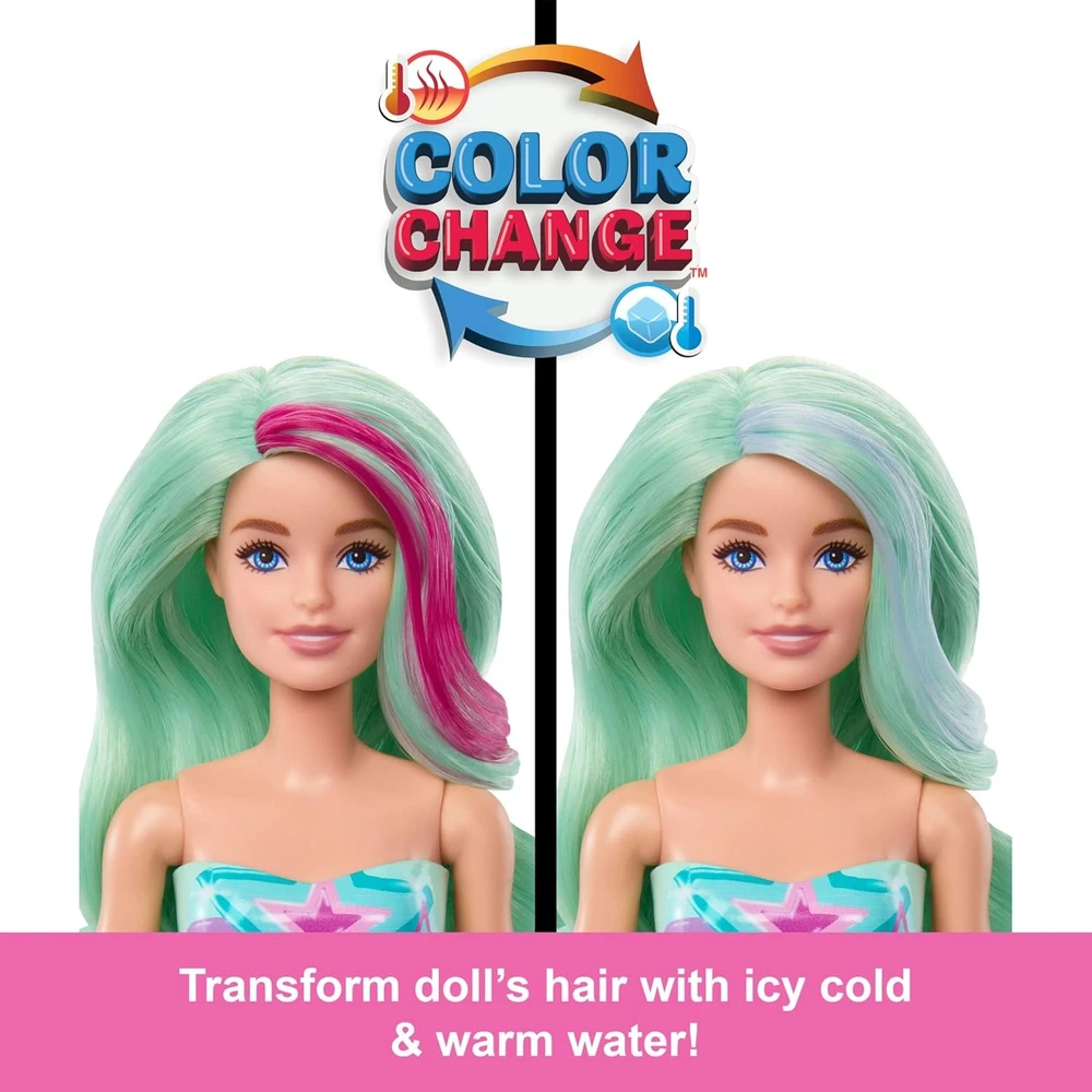 Mattel BARBIE COLOR REVEAL undinės siurprizų rinkinys, giliųjų vandenų serija (HRK12)