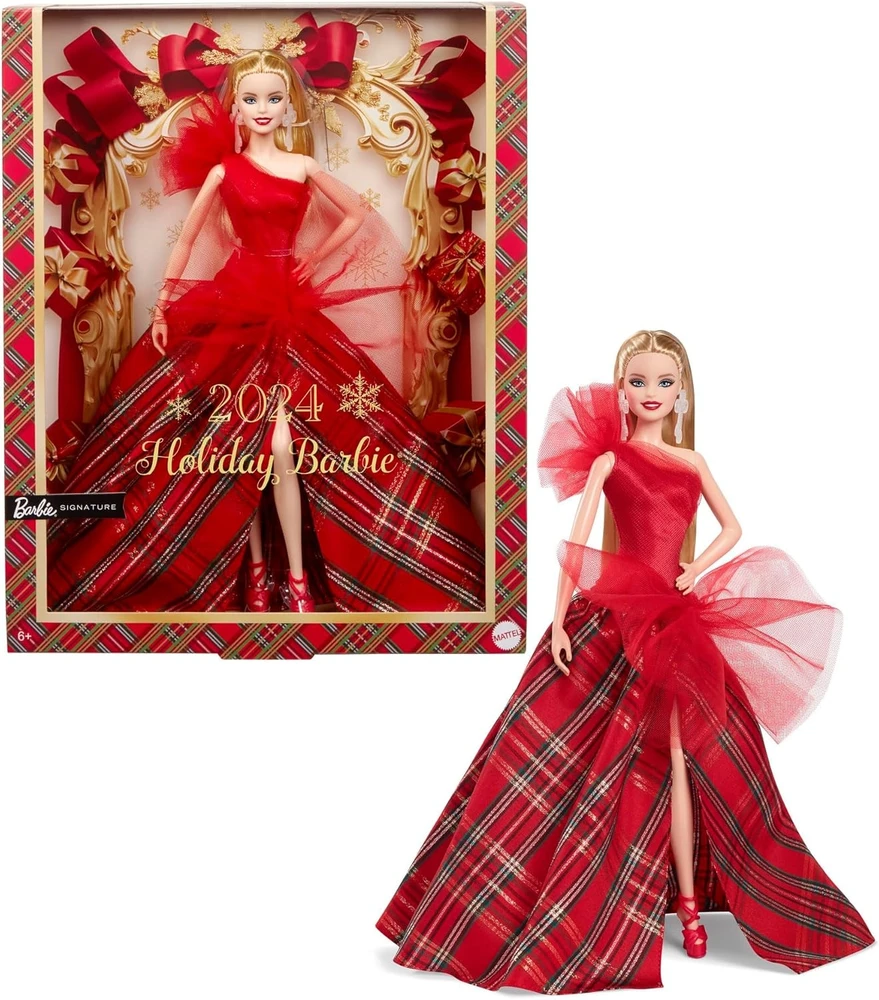 Mattel Kolekcinė „Barbie Holiday“ lėlė šviesiais plaukais 2024