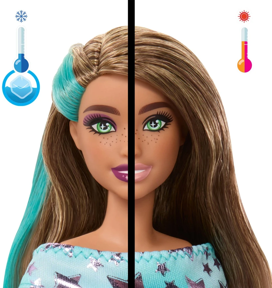 Mattel BARBIE PARTY UNBOXED REVEAL siurprizų rinkinys - tamsiaplaukė lėlė (JFG72)