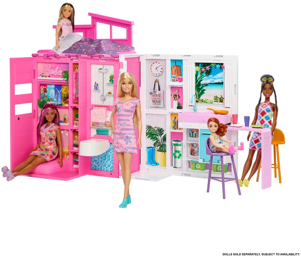 Barbie žaidimų namelis su lėle HRJ77