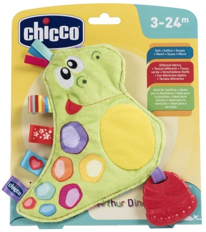 Barškutis ir kramtukas dinozauras Chicco spalvotas