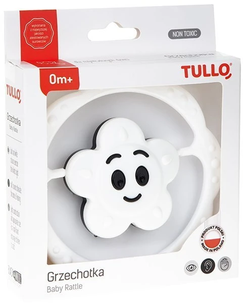 AM Tullo TULLO 155 Barškutis juodai balta gėlė