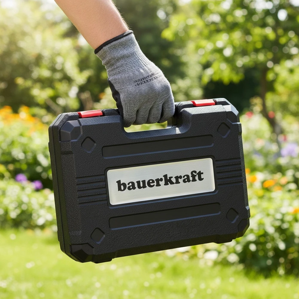 Bauerkraft Akumuliatorinės elektrinės genėjimo žirklės šakoms ir gyvatvorėms