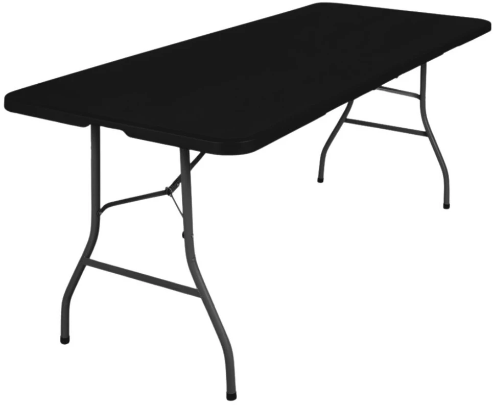 Bauerkraft Didelis sulankstomas sodo banketinis catering stalas 180 cm juodas