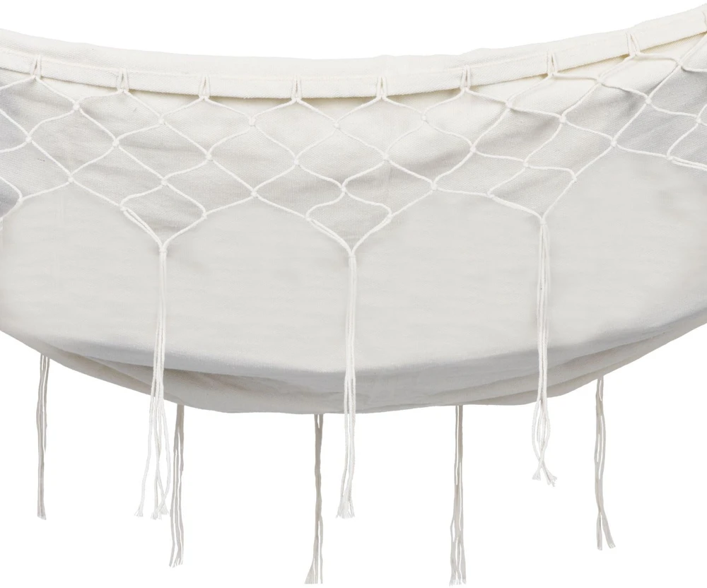 Bauerkraft Dvivietis sodo hamakas su kutais boho stiliaus 200x150 cm smėlio spalvos supynės gultas