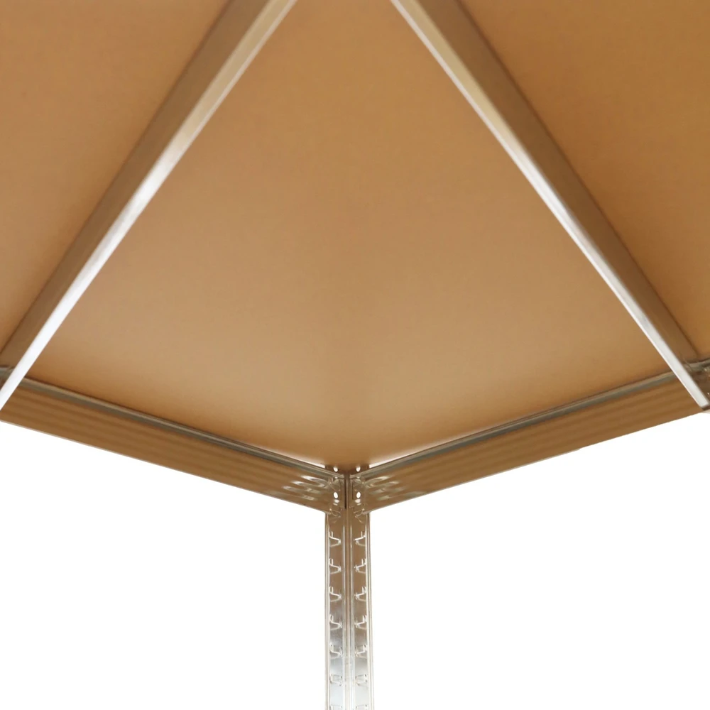 Bauerkraft Kampinė metalinė sandėlio lentyna, sidabrinė, 5 lentynos, 2in1, 180x90x90x40 cm