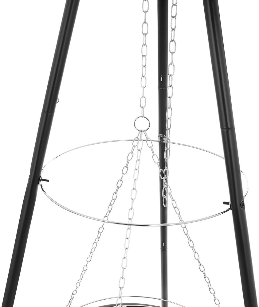 Bauerkraft Lauko trikojis didelis pakabinamas 2in1 laužavietės grilis