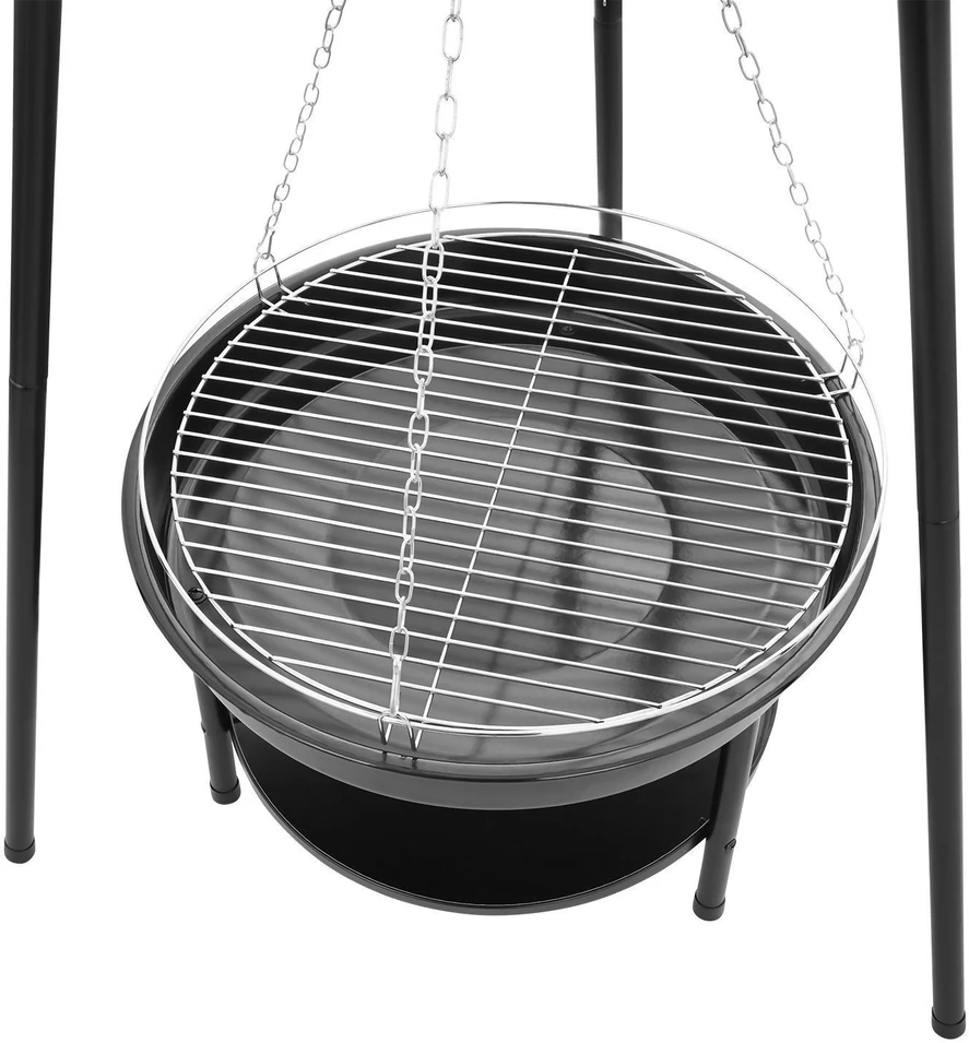 Bauerkraft Lauko trikojis didelis pakabinamas 2in1 laužavietės grilis