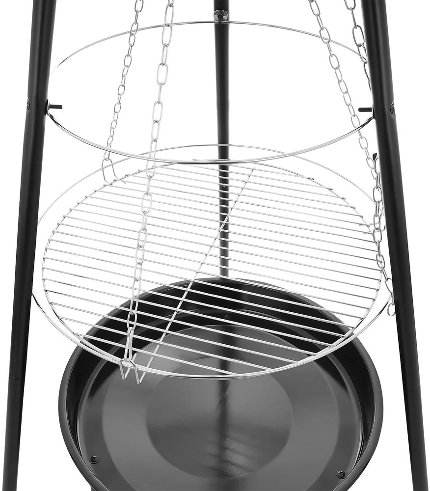 Bauerkraft Lauko trikojis didelis pakabinamas 2in1 laužavietės grilis