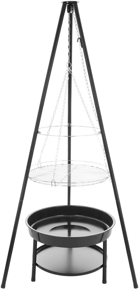 Bauerkraft Lauko trikojis didelis pakabinamas 2in1 laužavietės grilis