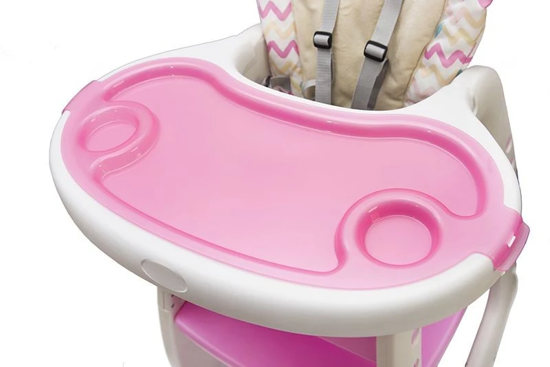 Bauerkraft Maitintuvo kėdė 3in1 rinkinys balta-rožinė
