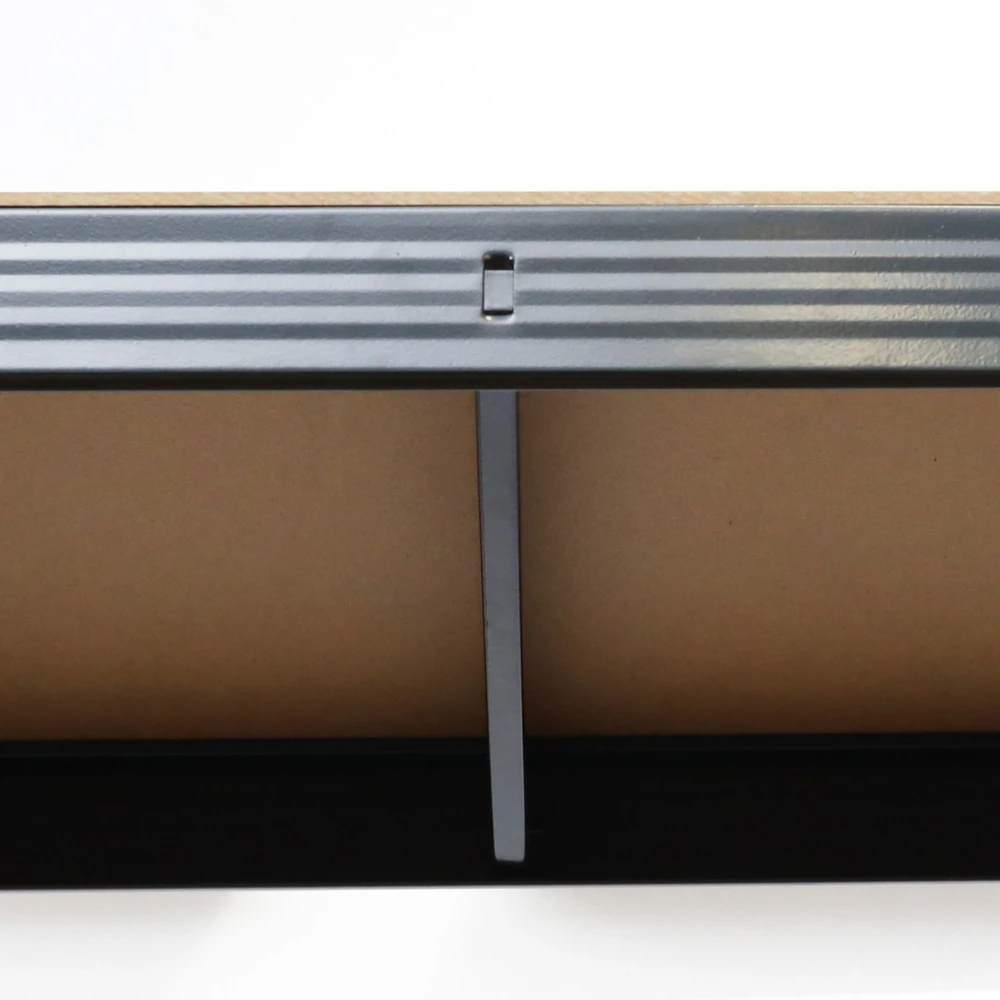 Bauerkraft Metalinė sandėlio lentyna juoda 2in1 5 šviesios lentynos 180x90x40 cm