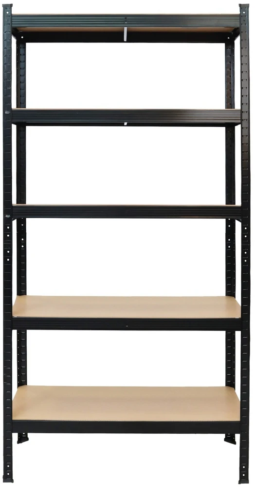 Bauerkraft Metalinė sandėlio lentyna juoda 2in1 5 šviesios lentynos 180x90x40 cm