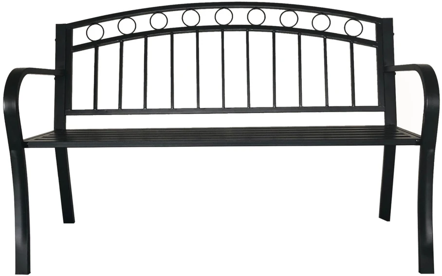 Bauerkraft Metalinis sodo suolas 125 cm juodos spalvos