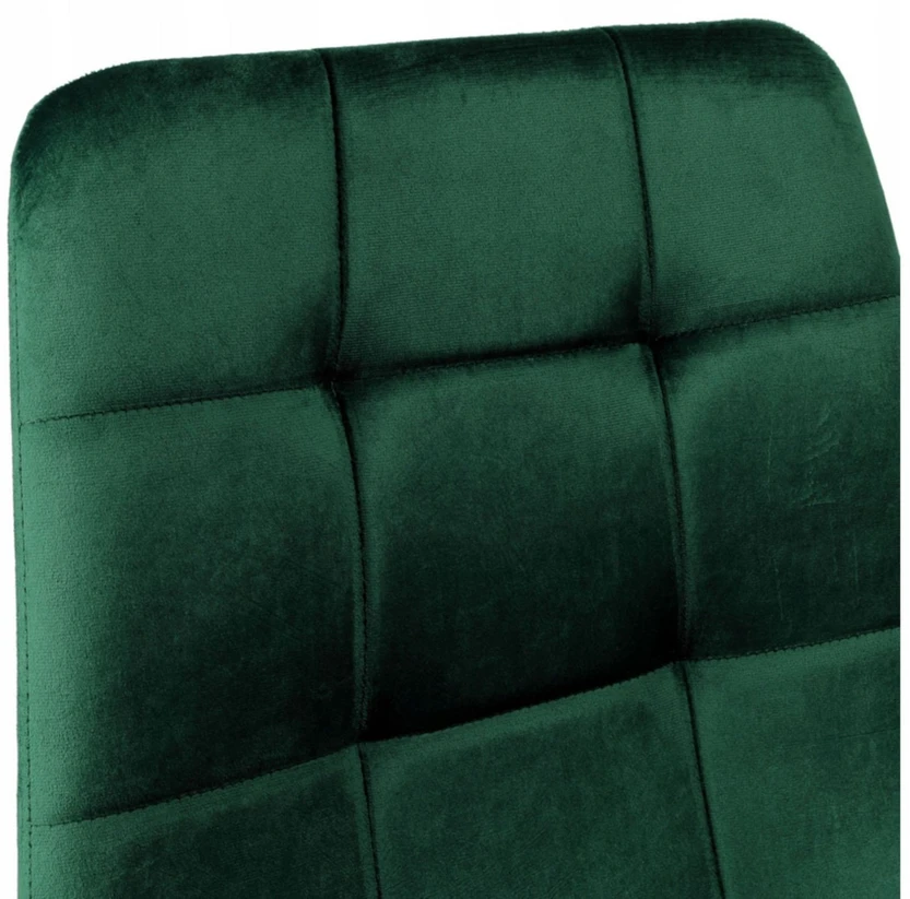 Bauerkraft Minkšta aksominė kėdė svetainei, valgomajam, aksominė velvet loft butelių žalia