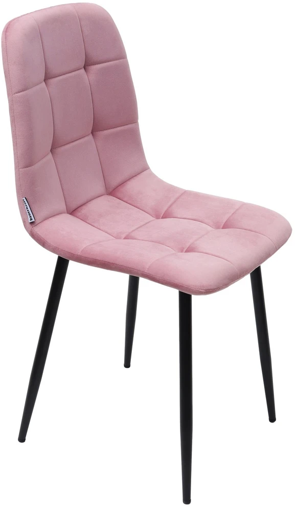 Bauerkraft Minkšta aksominė kėdė svetainei ir valgomajam, rožinė velvetinė palėpės stiliaus