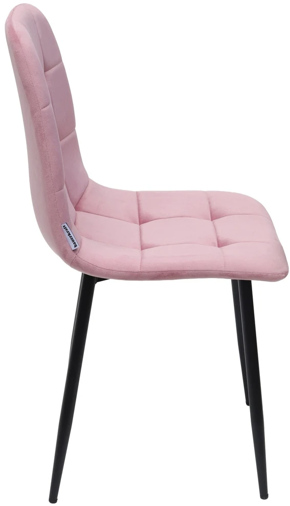 Bauerkraft Minkšta aksominė kėdė svetainei ir valgomajam, rožinė velvetinė palėpės stiliaus