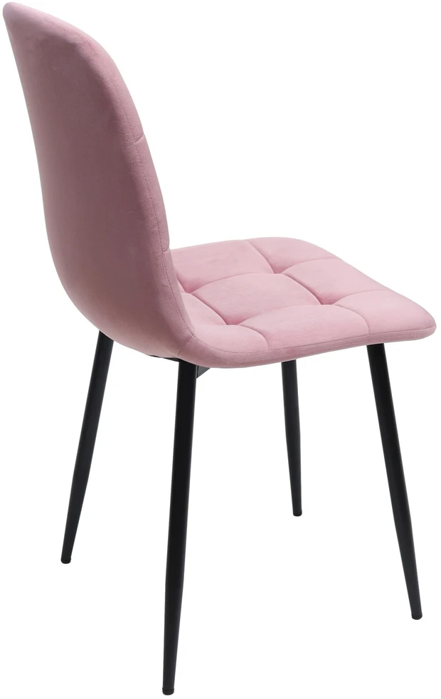 Bauerkraft Minkšta aksominė kėdė svetainei ir valgomajam, rožinė velvetinė palėpės stiliaus
