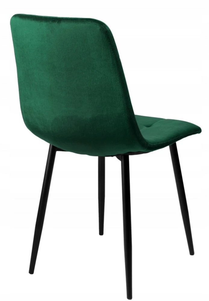Bauerkraft Minkšta aksominė kėdė svetainei, valgomajam, aksominė velvet loft butelių žalia