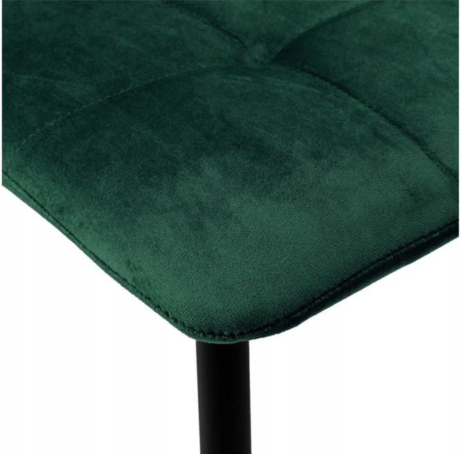 Bauerkraft Minkšta aksominė kėdė svetainei, valgomajam, aksominė velvet loft butelių žalia