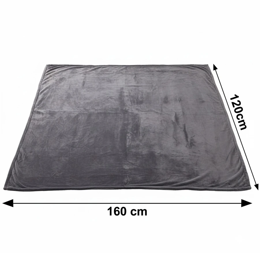 Bauerkraft Dvipusė elektrinė antklodė 120x160 cm su šildomu kilimėliu