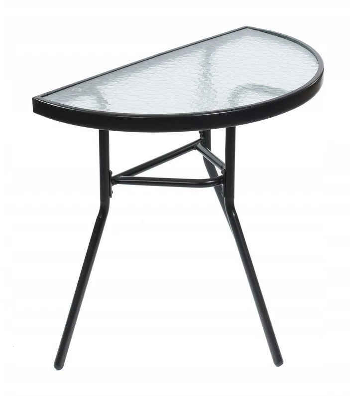 Bauerkraft Praktiškas stiklinis sodo stalas 70x40 cm