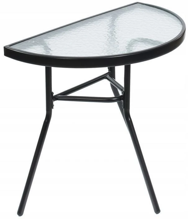Bauerkraft Praktiškas stiklinis sodo stalas 70x40 cm