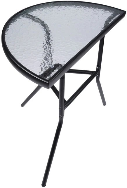 Bauerkraft Praktiškas stiklinis sodo stalas 70x40 cm
