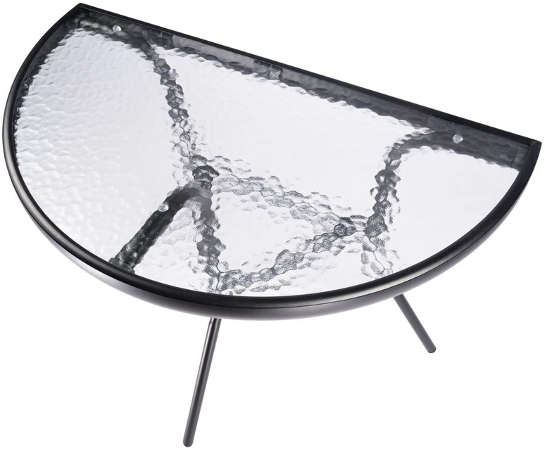 Bauerkraft Praktiškas stiklinis sodo stalas 70x40 cm