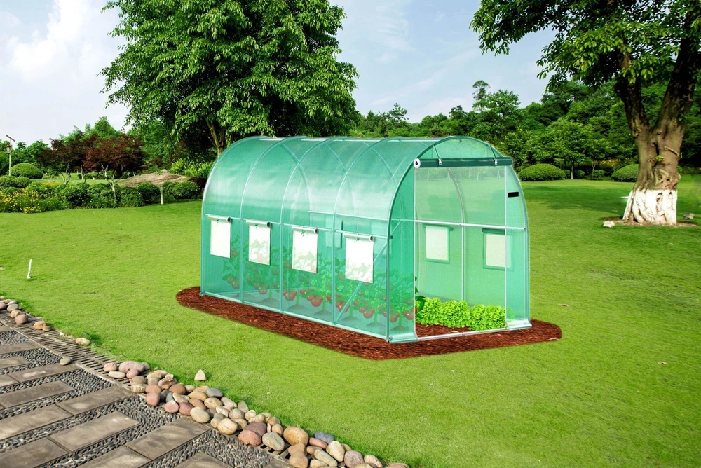 Bauerkraft Sodo folijos tunelis, šiltnamis, plėvelė, 4x2x2 m, 8 m²