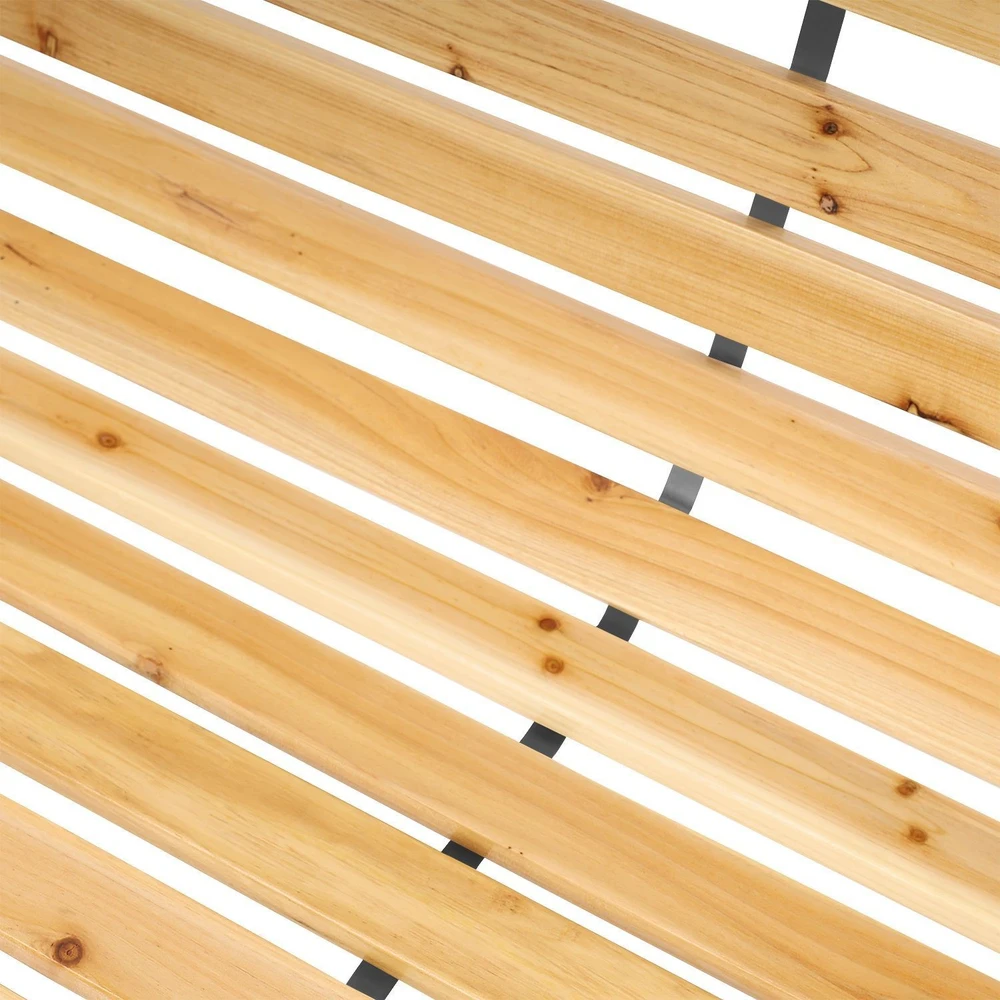 Bauerkraft Sodo suolas 120 cm su atlošu, parkinis, medinis, metalinis, terasai, balkonui