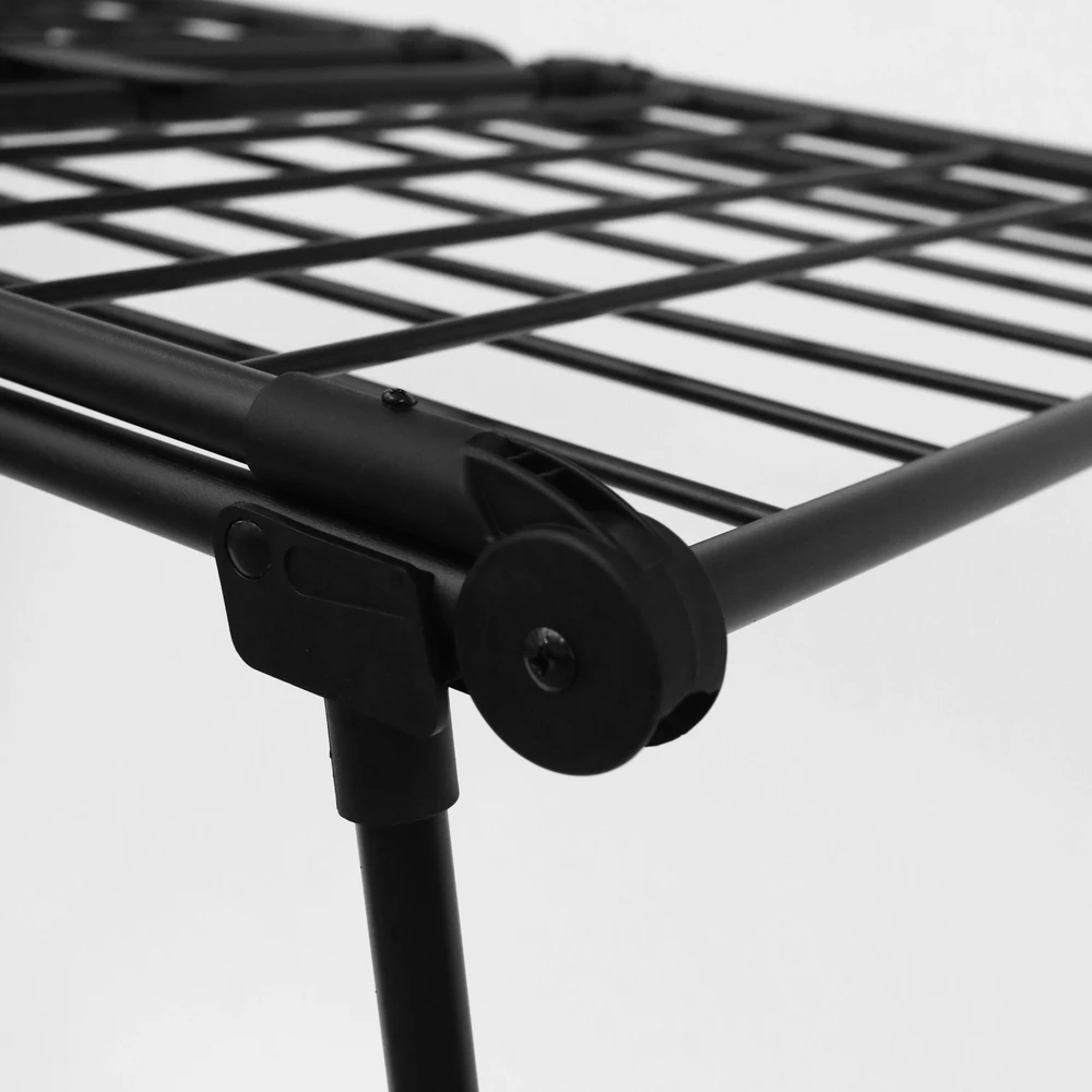 Bauerkraft Stovinti skalbinių džiovykla rūbams, apatiniams, sulankstoma, balkoninė, tvirta, juoda