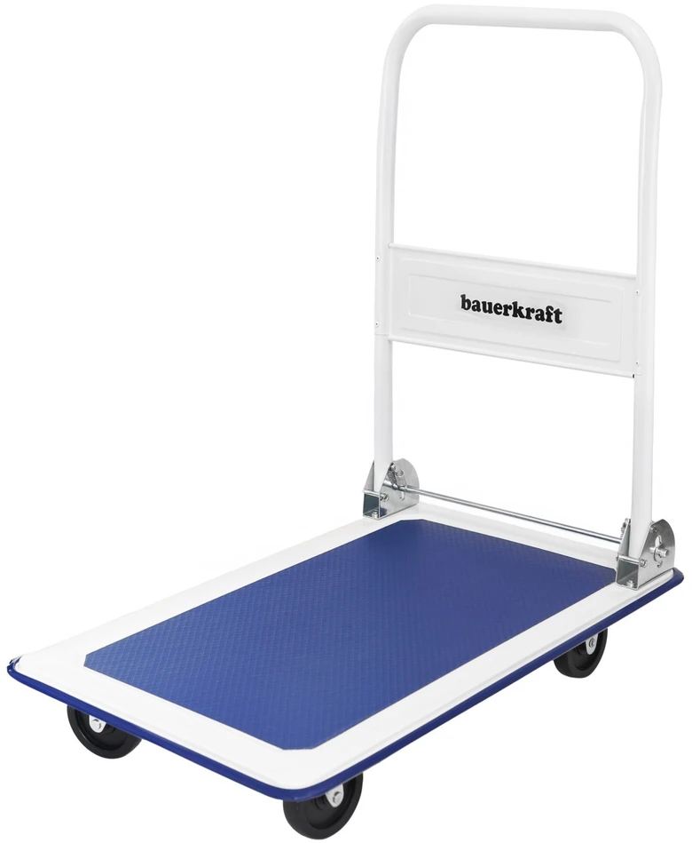 Bauerkraft Sulankstomas sandėlio transportavimo platforminis vežimėlis, 150 kg