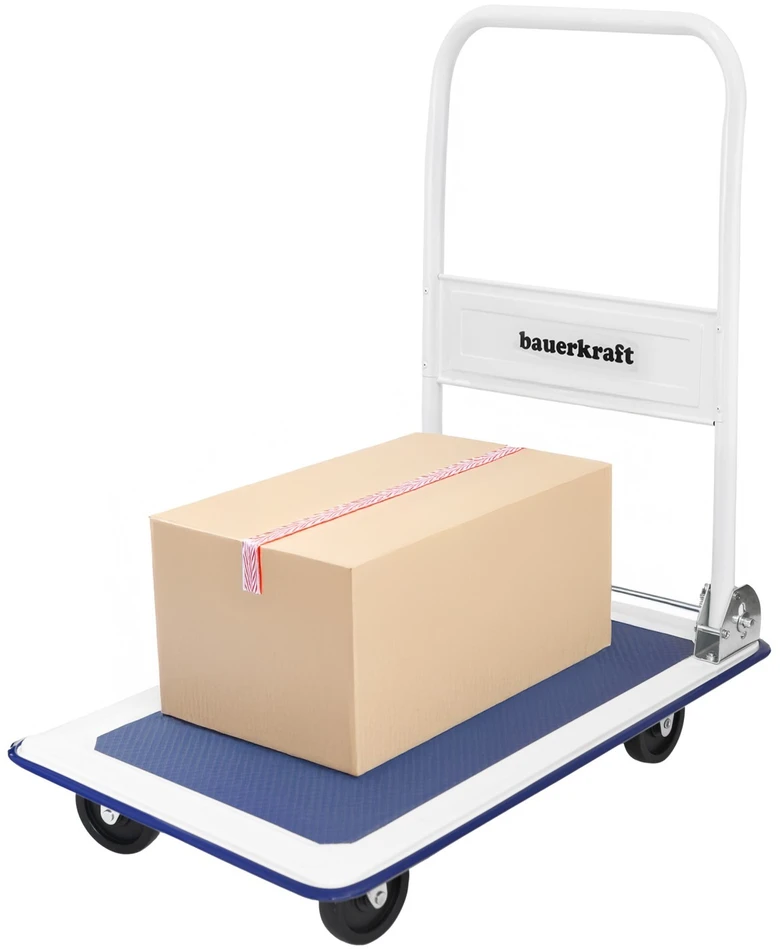 Bauerkraft Sulankstomas sandėlio transportavimo platforminis vežimėlis, 150 kg